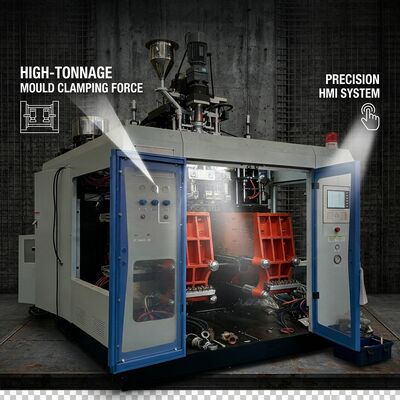 8.2 Ton Heavy Duty 80kW Plastic Container Blowing Machine for Oil Bottles